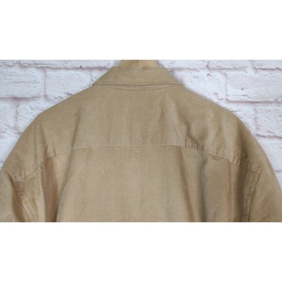 VTG Corduroy Jacket Fleece Lined Mens XL MARINO BAY Natural Full Zip Pockets - Picture 5 of 13